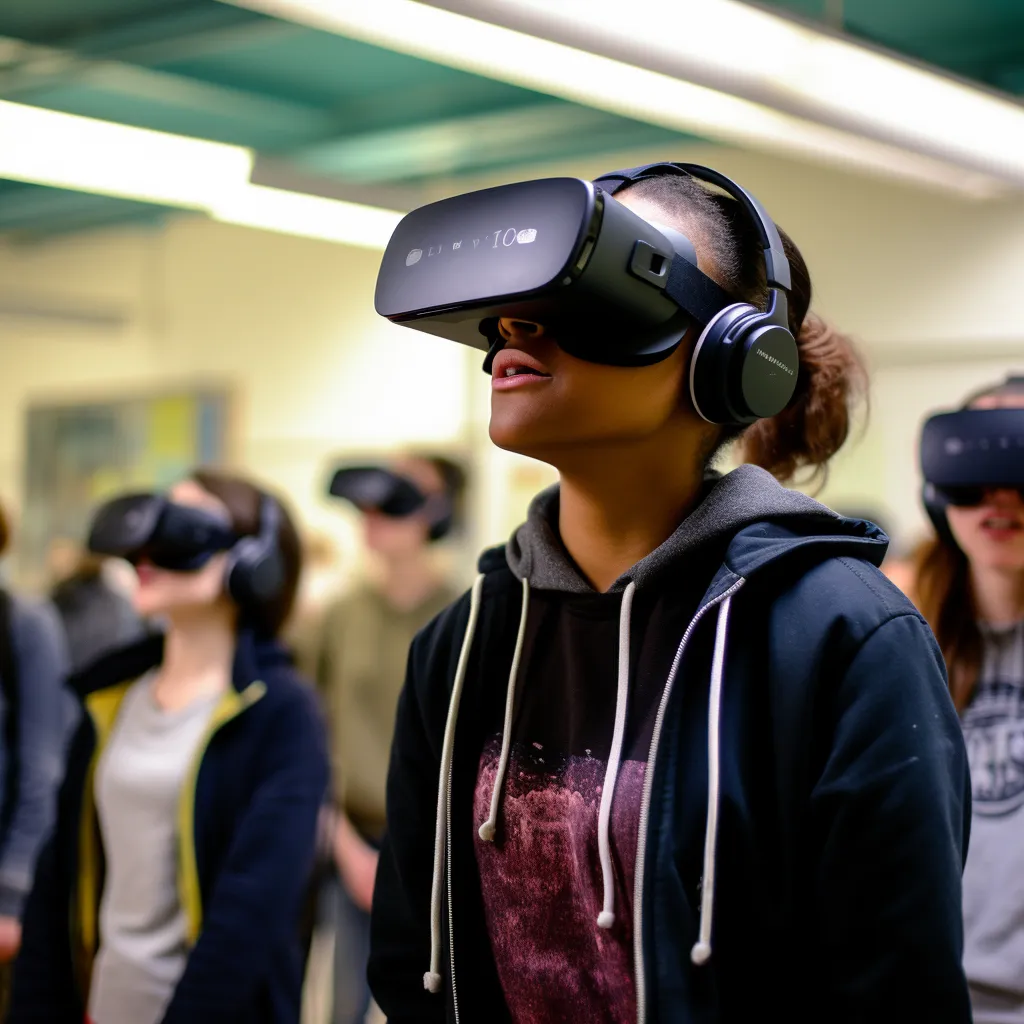 фото студент в очках виртуальной реальности